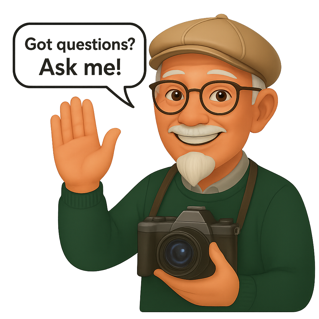 Chat with Photo Scanning Studio (friendly photographer icon)